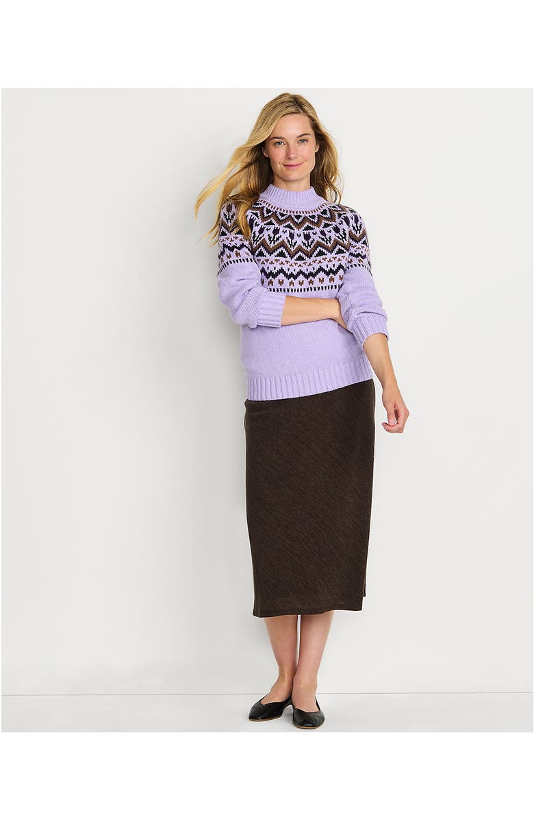 Lands' End Crinkle Midi Skirt, Alternate, color, Rich Coffee