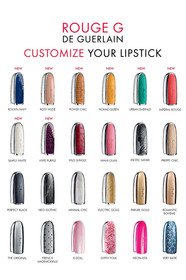 Rouge G Customizable Lipstick Case, Main, color, BLACK VELVET