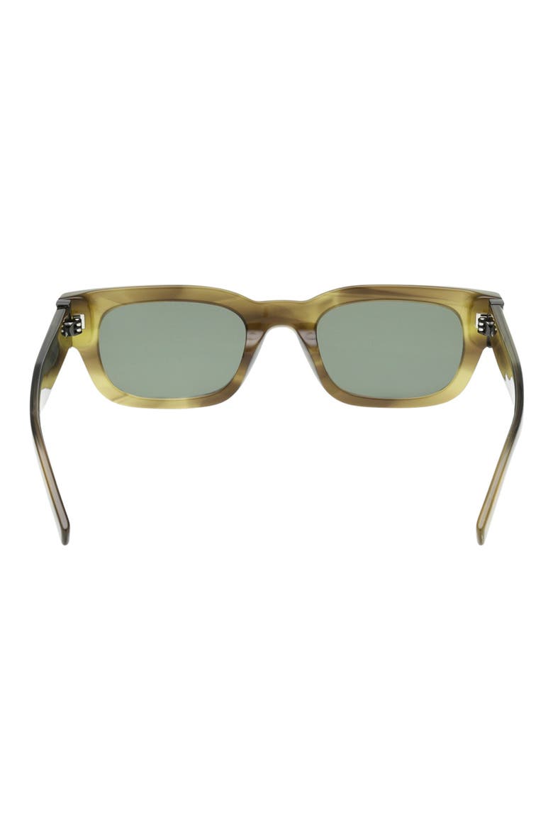 51mm Square Sunglasses, Alternate, color, GREEN HORN / GREEN