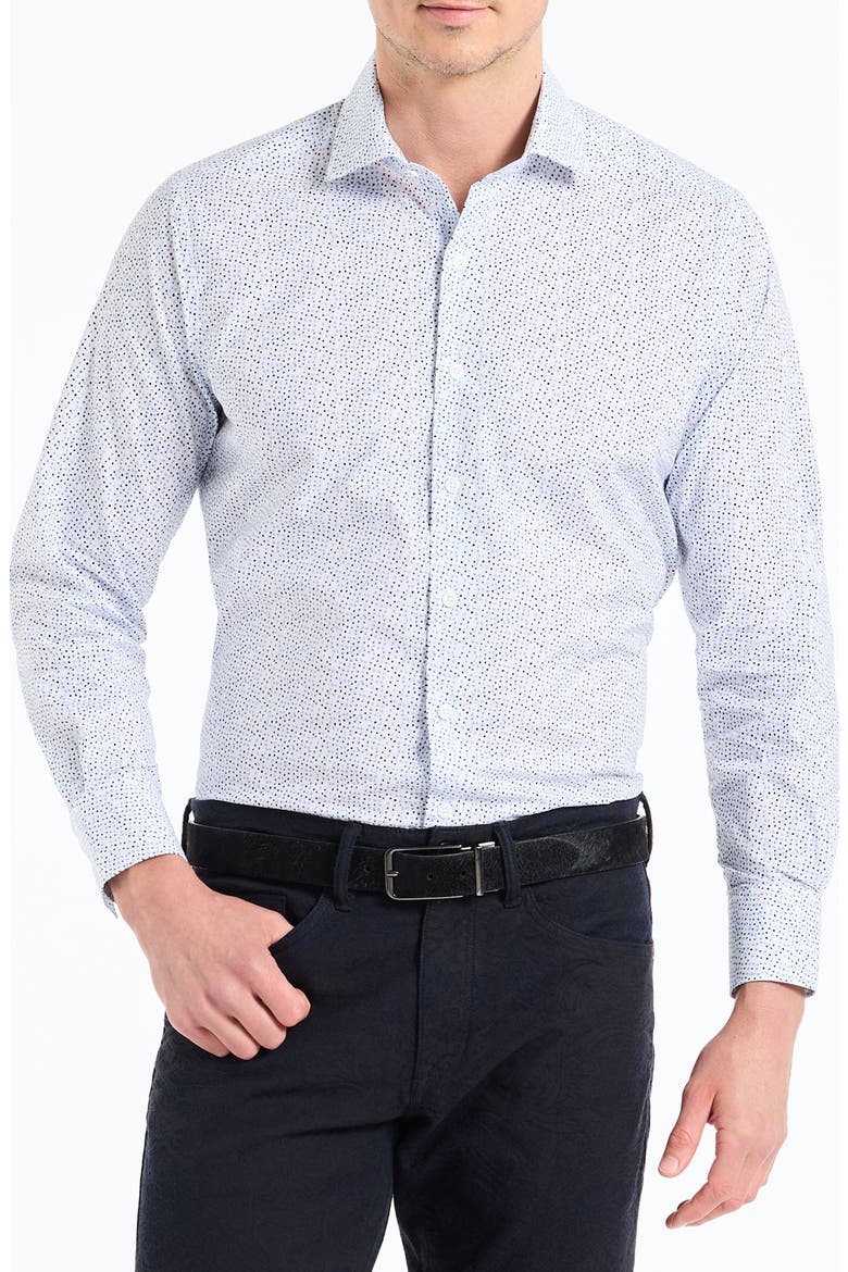 Hart Long Sleeve Woven Shirt, Main, color, WHITE