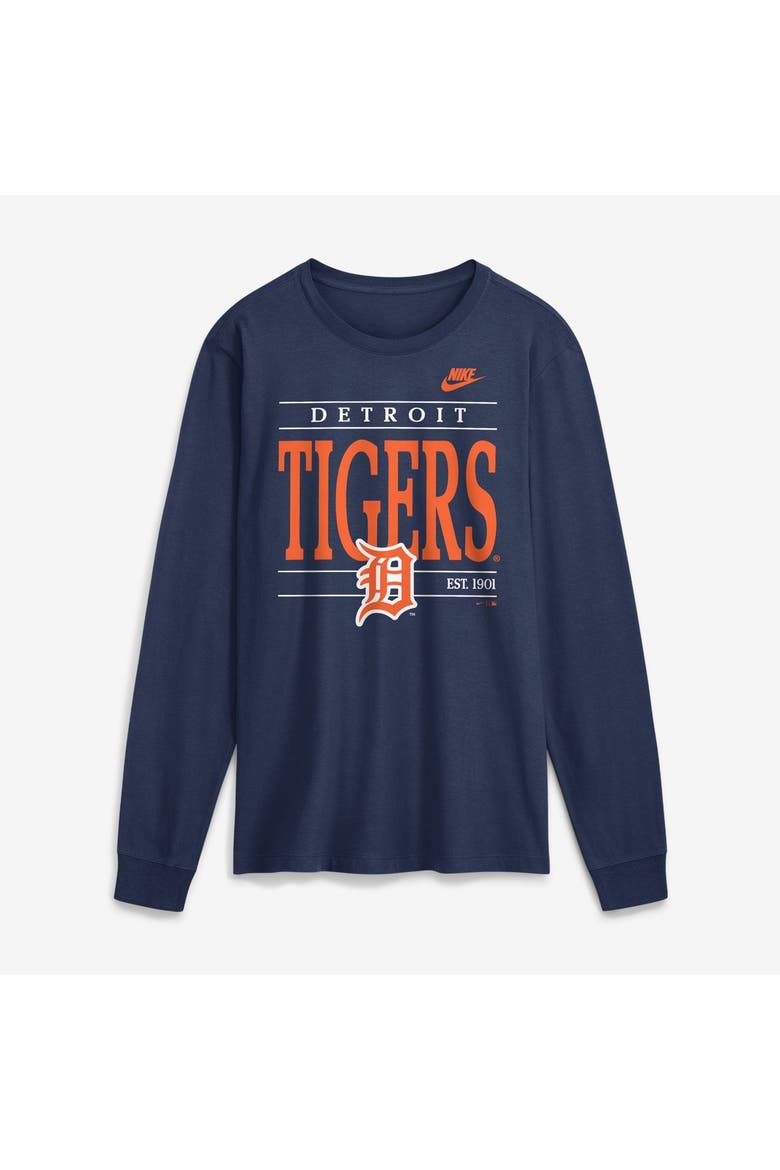 Men's Nike Navy Detroit Tigers Cooperstown Graphic Long Sleeve T-Shirt, Main, color, Navy