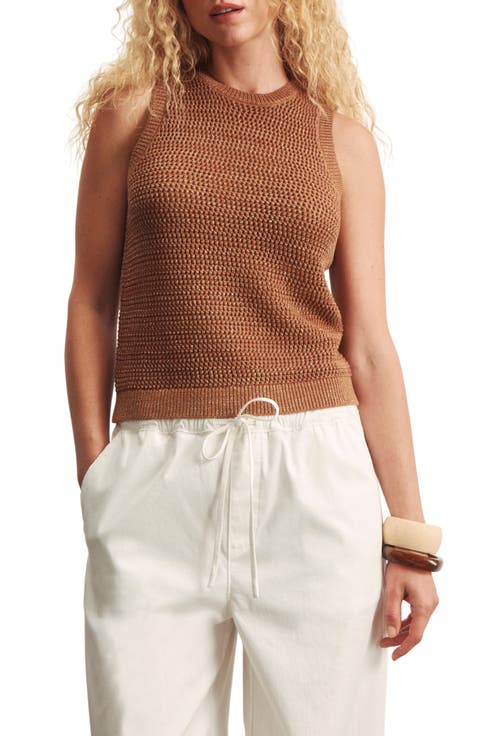Metallic Sparkle Sweater Tank