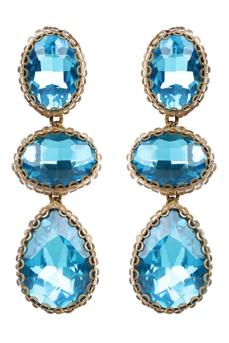 Hadlee Drop Earrings, Main, color, AQUA