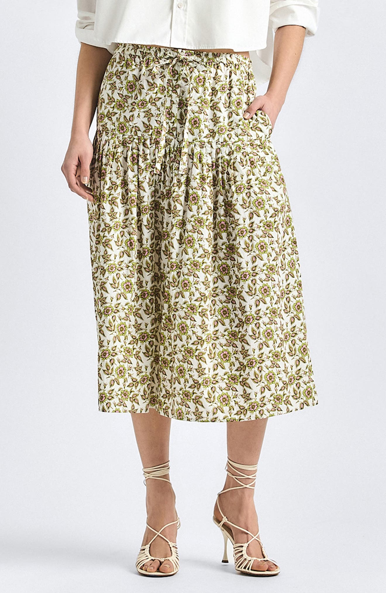 selected GREEN/ PINK FLORAL