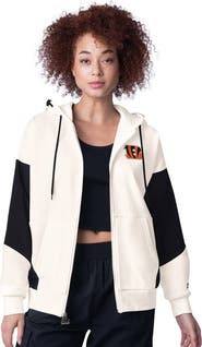 STARTER Women's Starter White Cincinnati Bengals Scrimmage Full-Zip Hoodie