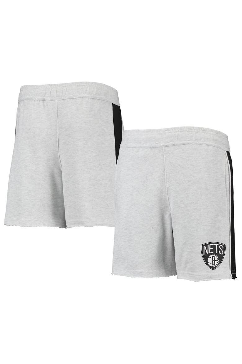 Youth Heathered Gray Brooklyn Nets Wingback Shorts, Main, color, Heather Gray