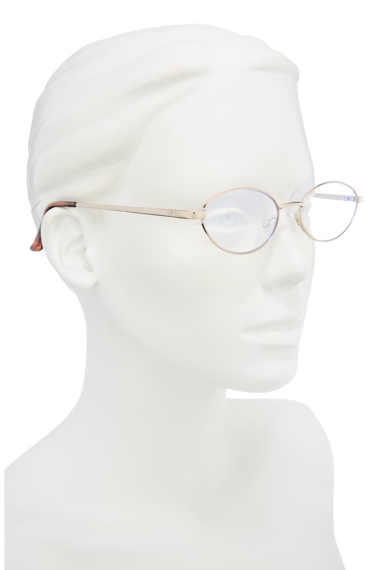 Oval Blue Light Blocking Glasses, Alternate, color, GOLD