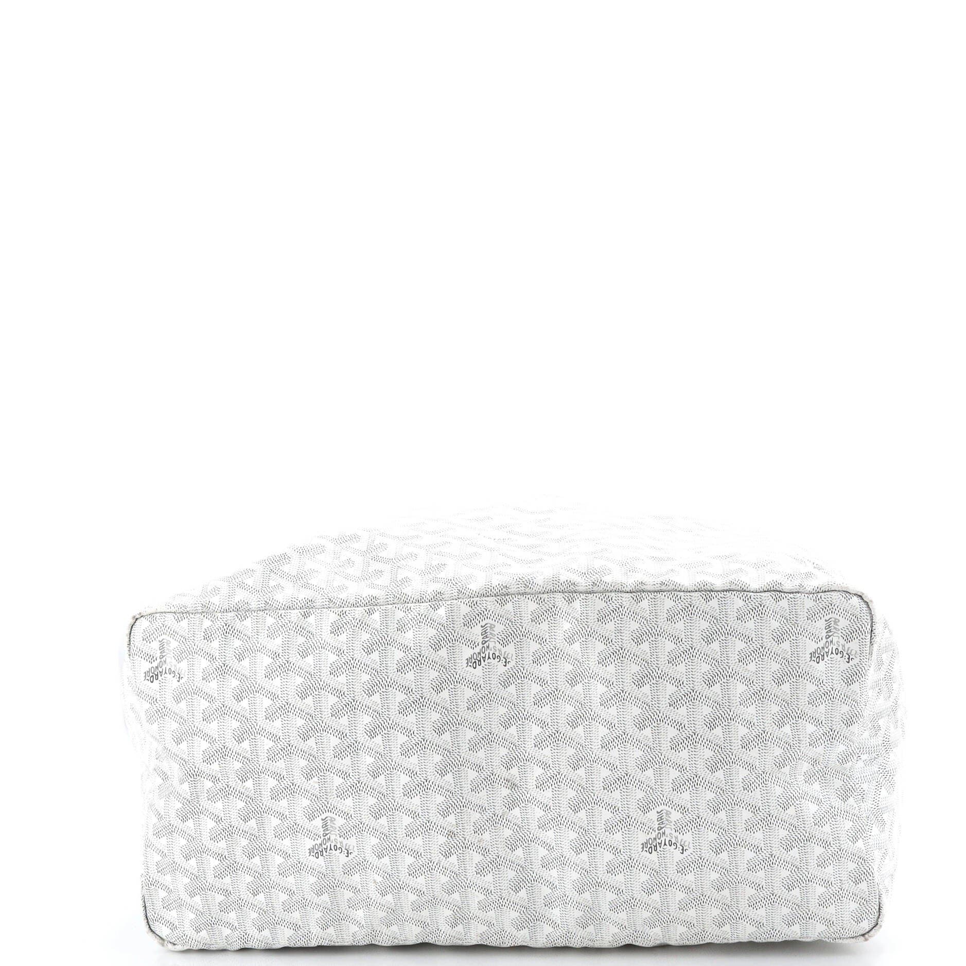 Pre-Owned Goyard Saint Louis Tote Coated Canvas GM, Alternate, color, White