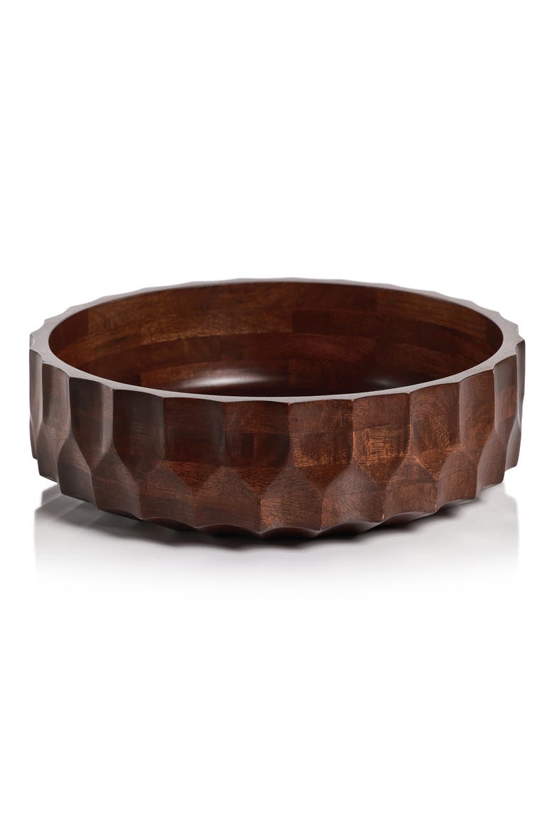 Carved Mango Wood Bowl, Main, color, BROWN