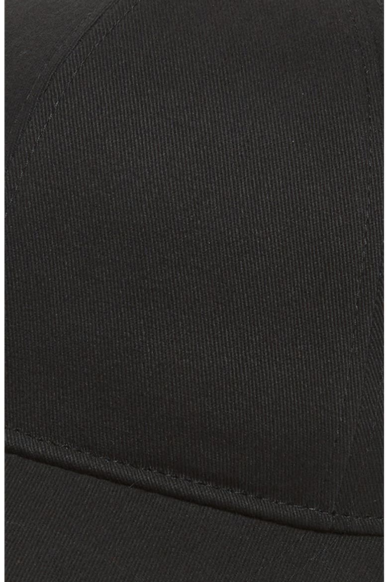 Brushed Cotton Baseball Cap, Alternate, color, BLACK