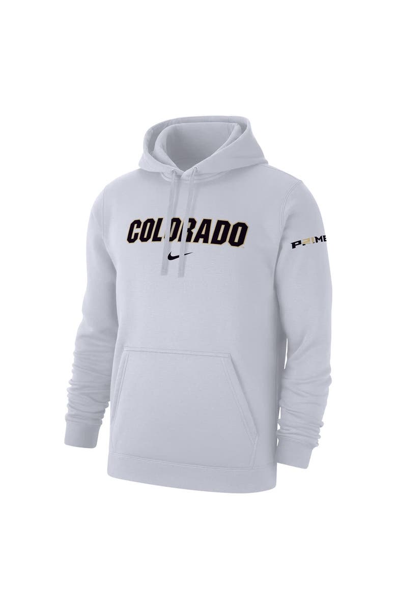 Nike Men's Nike White Colorado Buffaloes Coach Prime Club Fleece Hoodie, Alternate, color, White