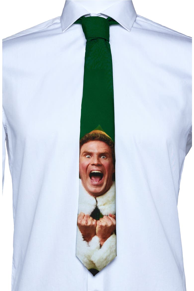 'Elf' Christmas Tie, Alternate, color, GREEN MULTI
