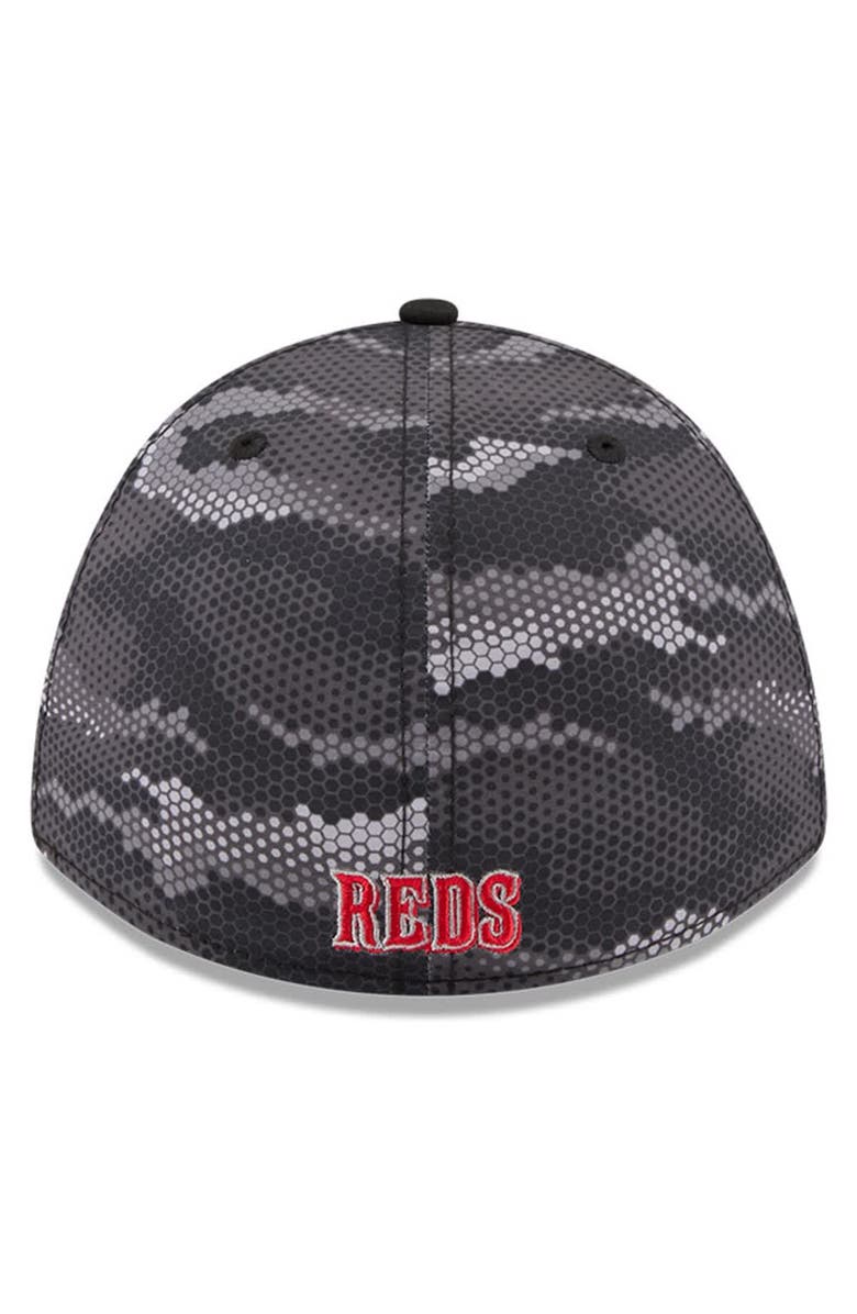 New Era Men's New Era Black Cincinnati Reds Camo 39THIRTY A-Frame Flex Hat, Alternate, color, Black