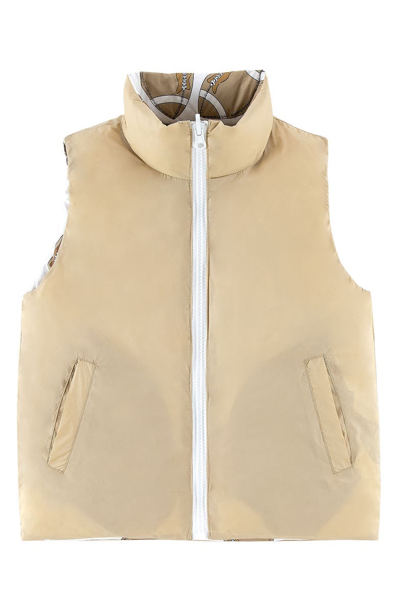 CALONIE Kids' Casey Reversible Down Puffer Vest, Alternate, color, Tan