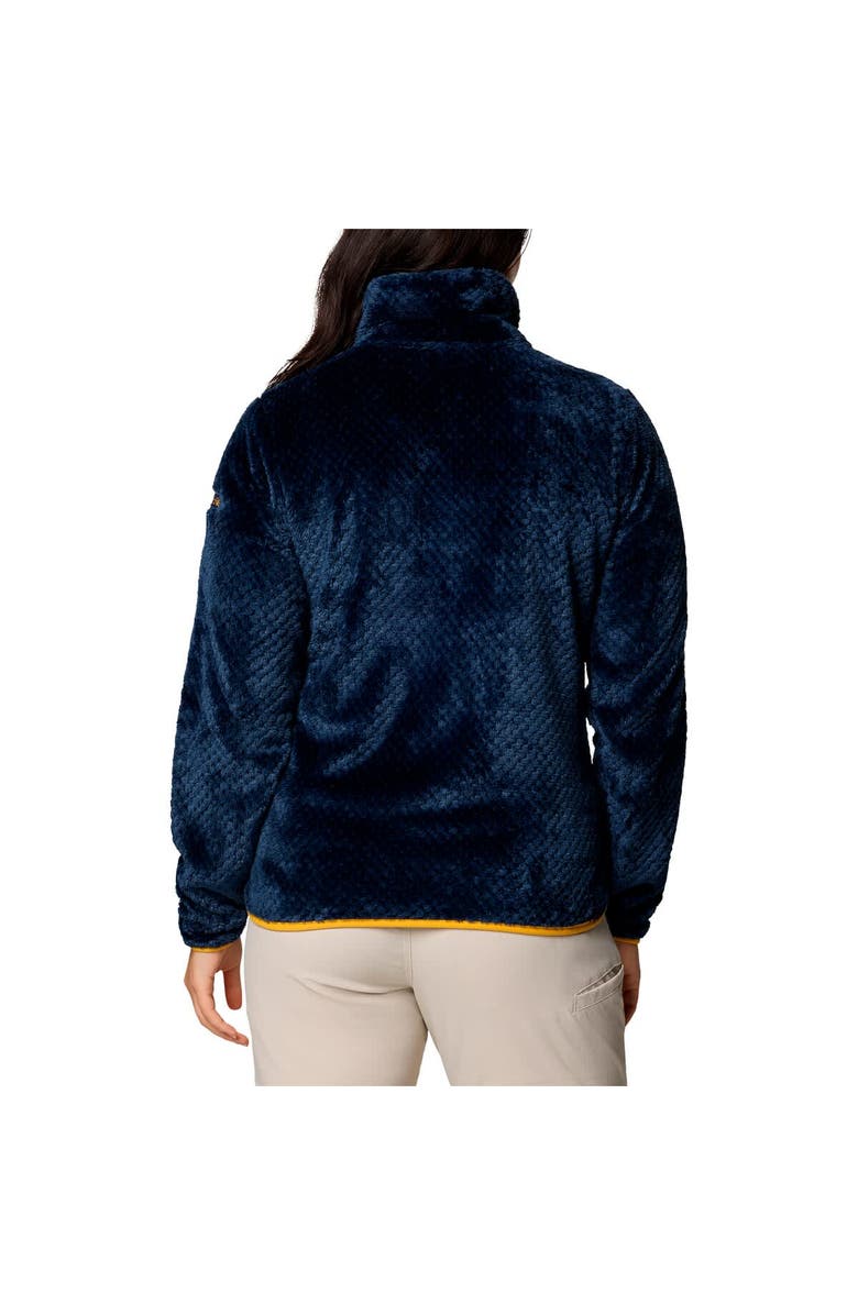 Columbia Women's Columbia  Navy West Virginia Mountaineers Fireside II Sherpa Full-Zip Jacket, Alternate, color, Navy