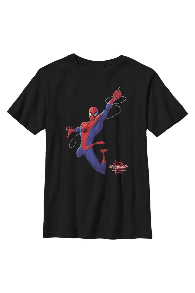 Boy's Marvel Spider-Man Into the Spider-Verse Classic Swing  Graphic T-Shirt, Main, color, Black