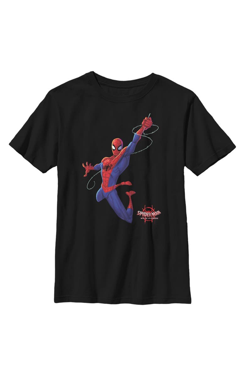 Marvel Boy's Marvel Spider-Man Into the Spider-Verse Classic Swing  Graphic T-Shirt, Main, color, Black