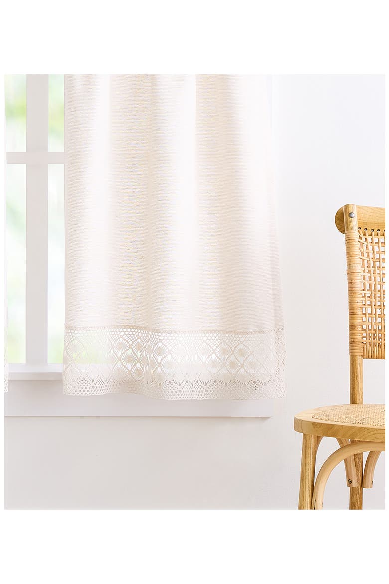 Bahia 3-Piece Valence & Tier Curtain Panel Set, Alternate, color, LINEN