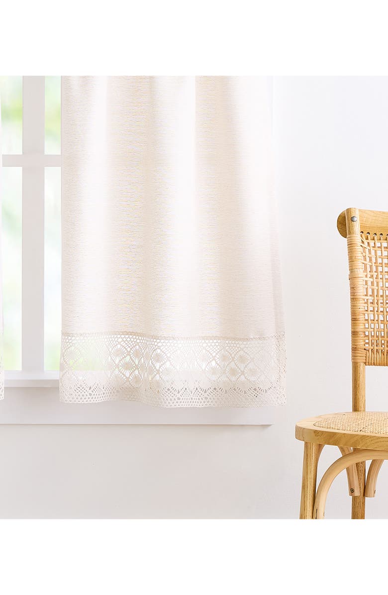 Peri Home Bahia 3-Piece Valence & Tier Curtain Panel Set, Alternate, color, Linen