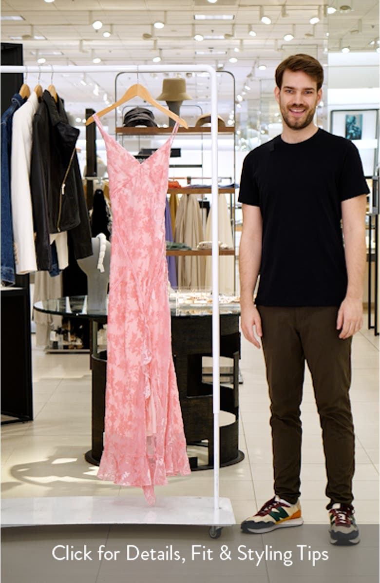 Floral Burnout Velvet Maxi Dress, sales video thumbnail