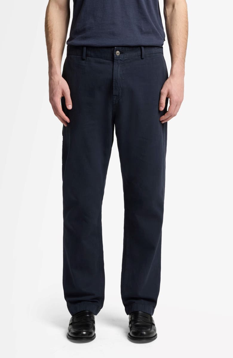7 For All Mankind Cotton & Linen Carpenter Chinos, Main, color, Linen Dark Navy