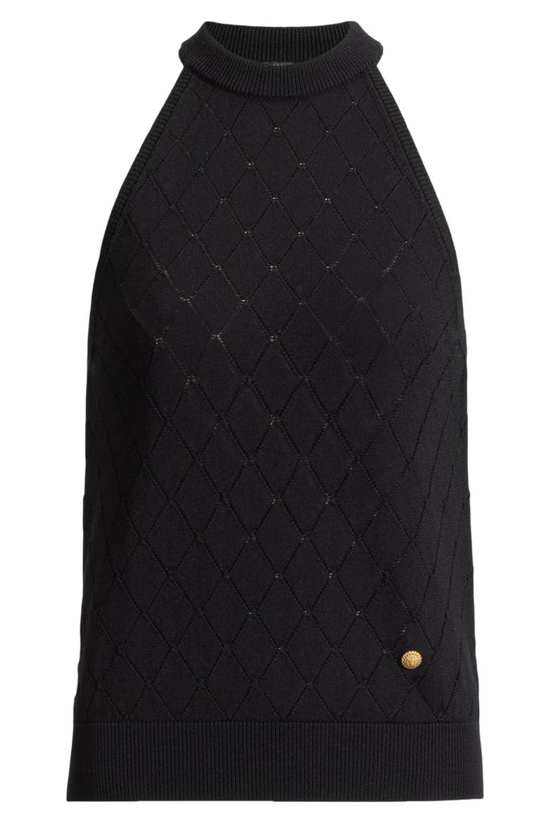 Sleeveless knit top, Alternate, color, black