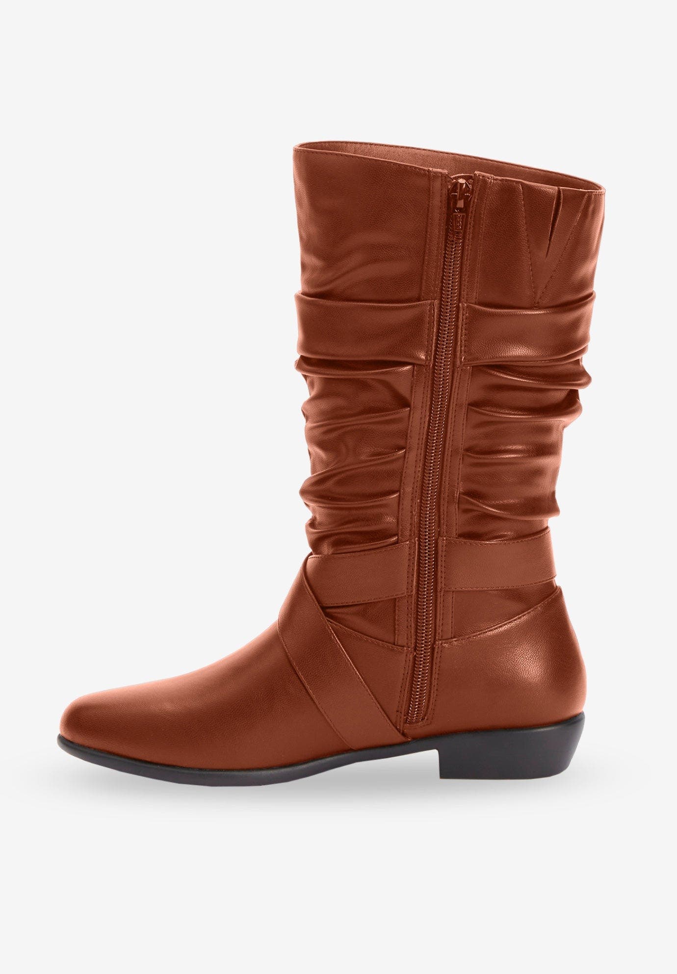 The Heather Wide Calf Boot, Alternate, color, COGNAC
