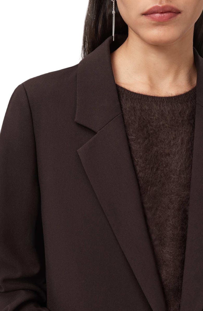 AllSaints Aleida Long Blazer, Alternate, color, Oxblood Red