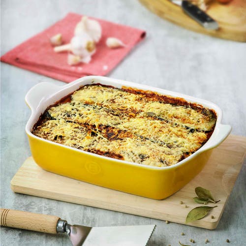 Emile Henry Ceramic Square Baking Dish In Pearl Gray