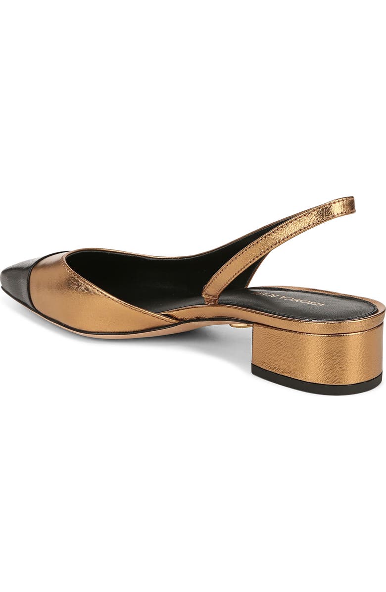 Veronica Beard Cecile Half d'Orsay Slingback Pump, Alternate, color, Dark Gold/ Black
