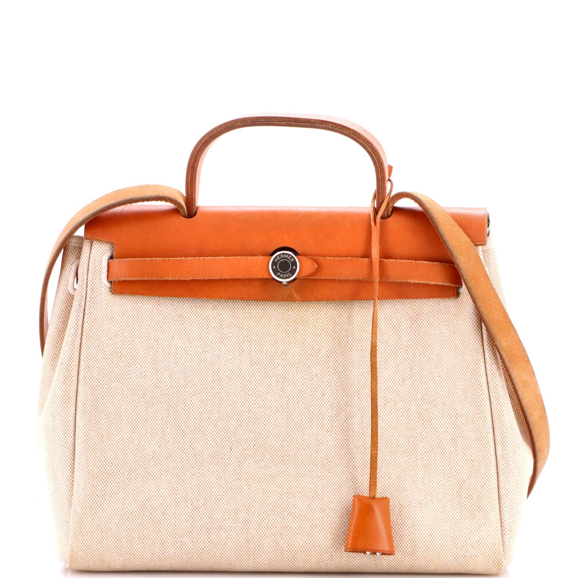 Herbag Toile and Leather PM, Main, color, White