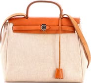 Pre-Owned Hermes Herbag Toile and Leather PM