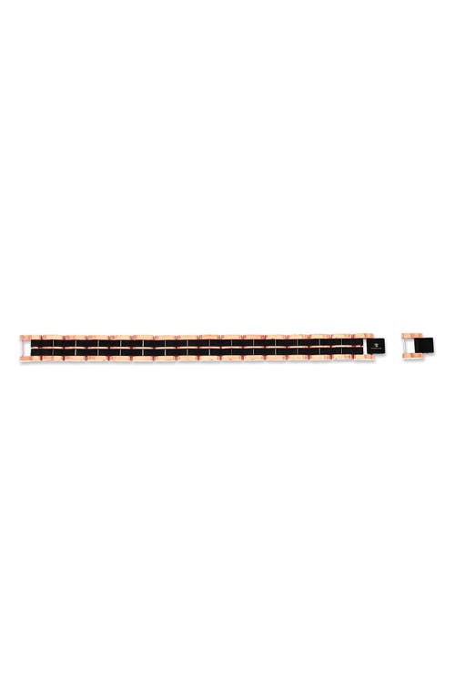 Blackjack Two-tone Stripe Stainless Steel Bracelet