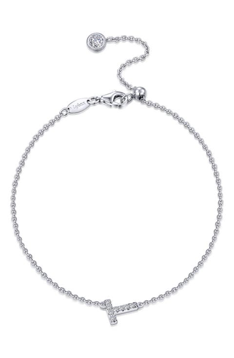 Simulated Diamond Pavé Initial Bracelet