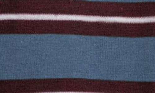 Blu Pepper Stripe Crew Sweater In Blue