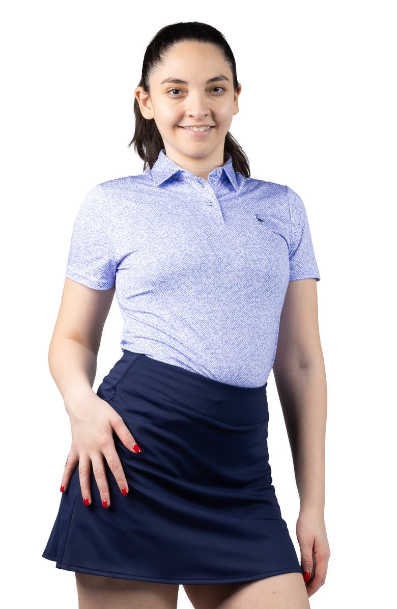 TailorByrd Abstract Maze Print Polo, Alternate, color, Light Blue