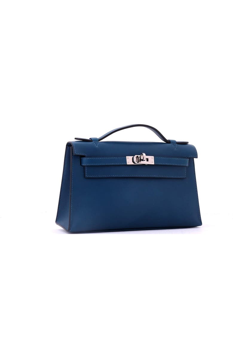 Pre-Owned Hermes Kelly Pochette Swift, Alternate, color, Deep Blue
