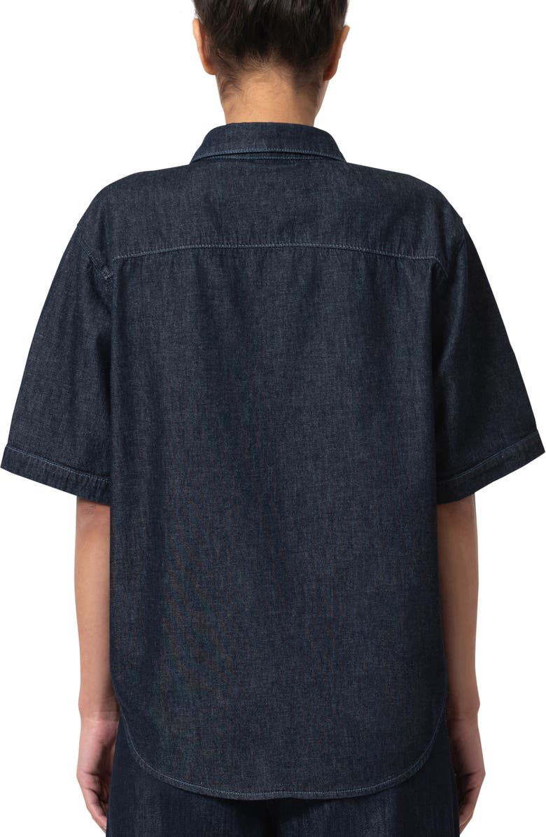 Mavi Jeans Deva Elbow Sleeve Denim Button-Up Shirt, Alternate, color, 