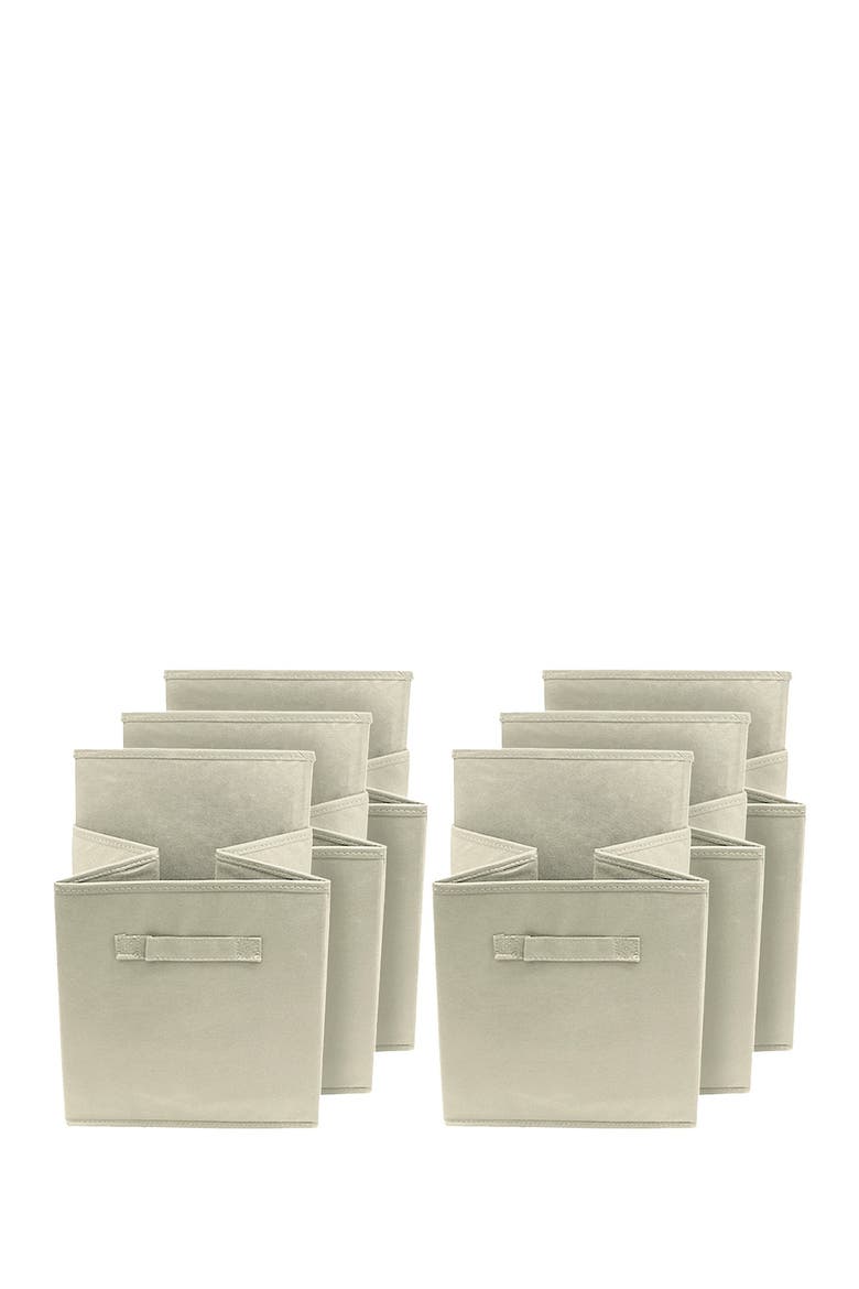 Foldable Storage Cube Basket Bin - Set of 6 - Beige, Alternate, color, BEIGE