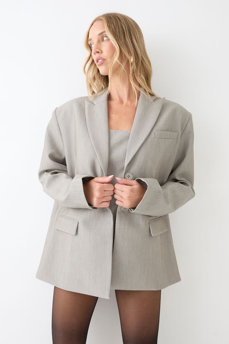 Premium Masculine Blazer, Main, color, Grey
