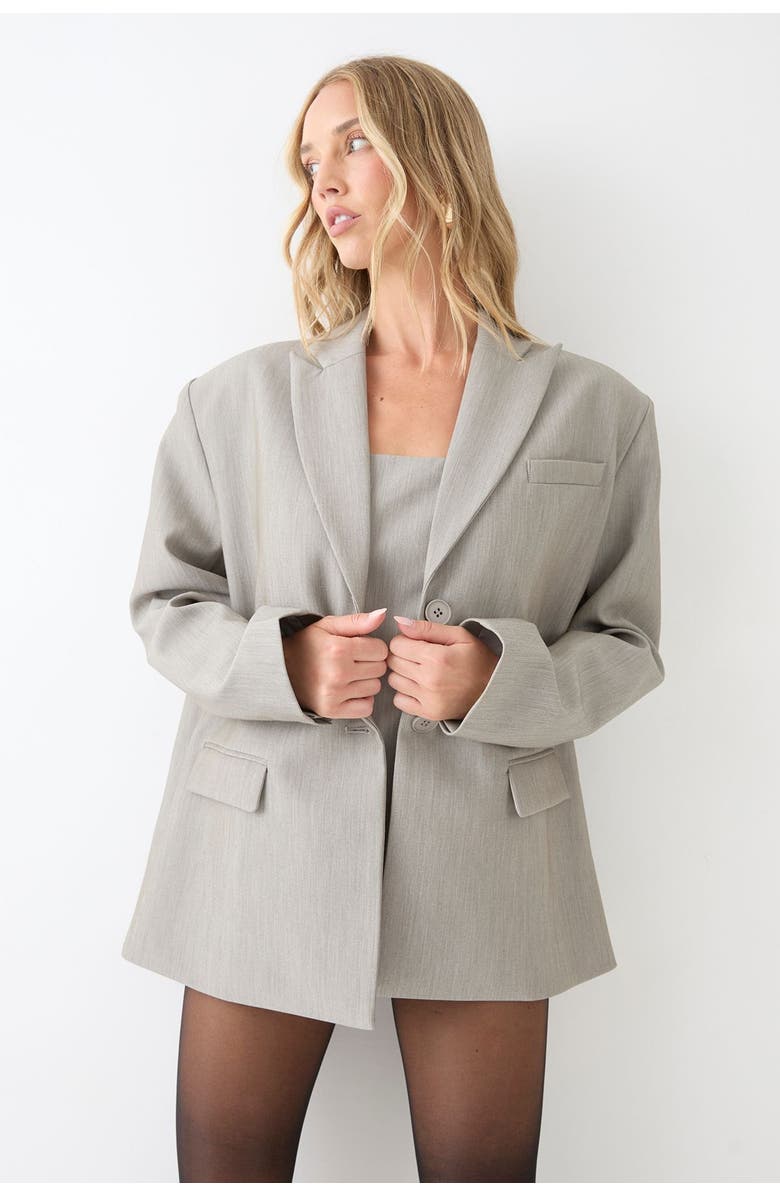 MissPap Premium Masculine Blazer, Main, color, Grey