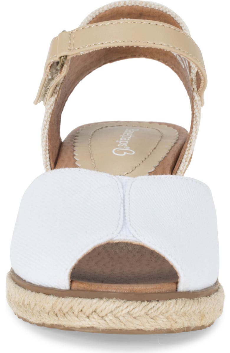 BARETRAPS Odetta Espadrille Wedge Sandal, Alternate, color, White Canvas