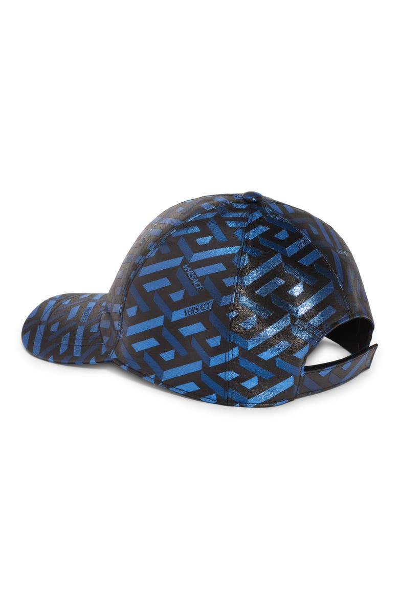 3D Greek Key Logo Baseball Cap, Alternate, color, NAVY BLUE BLACK