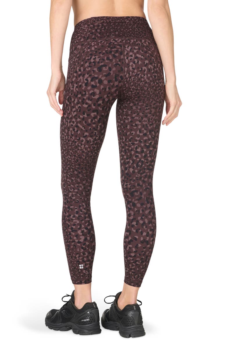 Sweaty Betty Power 7/8 Workout Leggings, Alternate, color, Brown Leopard Dot Print