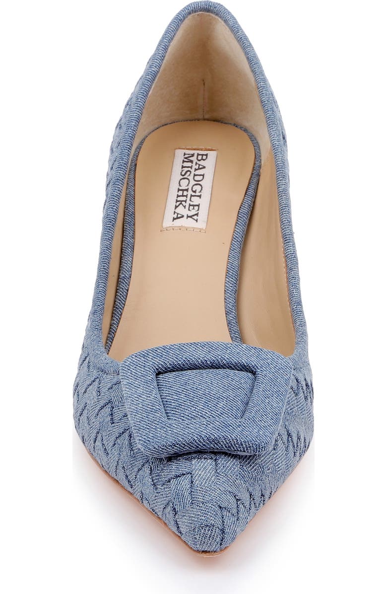Badgley Mischka Collection Yanet Pointed Toe Pump, Alternate, color, Light Denim