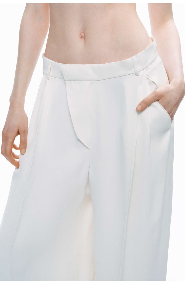 Nocturne Low-Rise Asymmetric Placket Detail Pants, Alternate, color, 