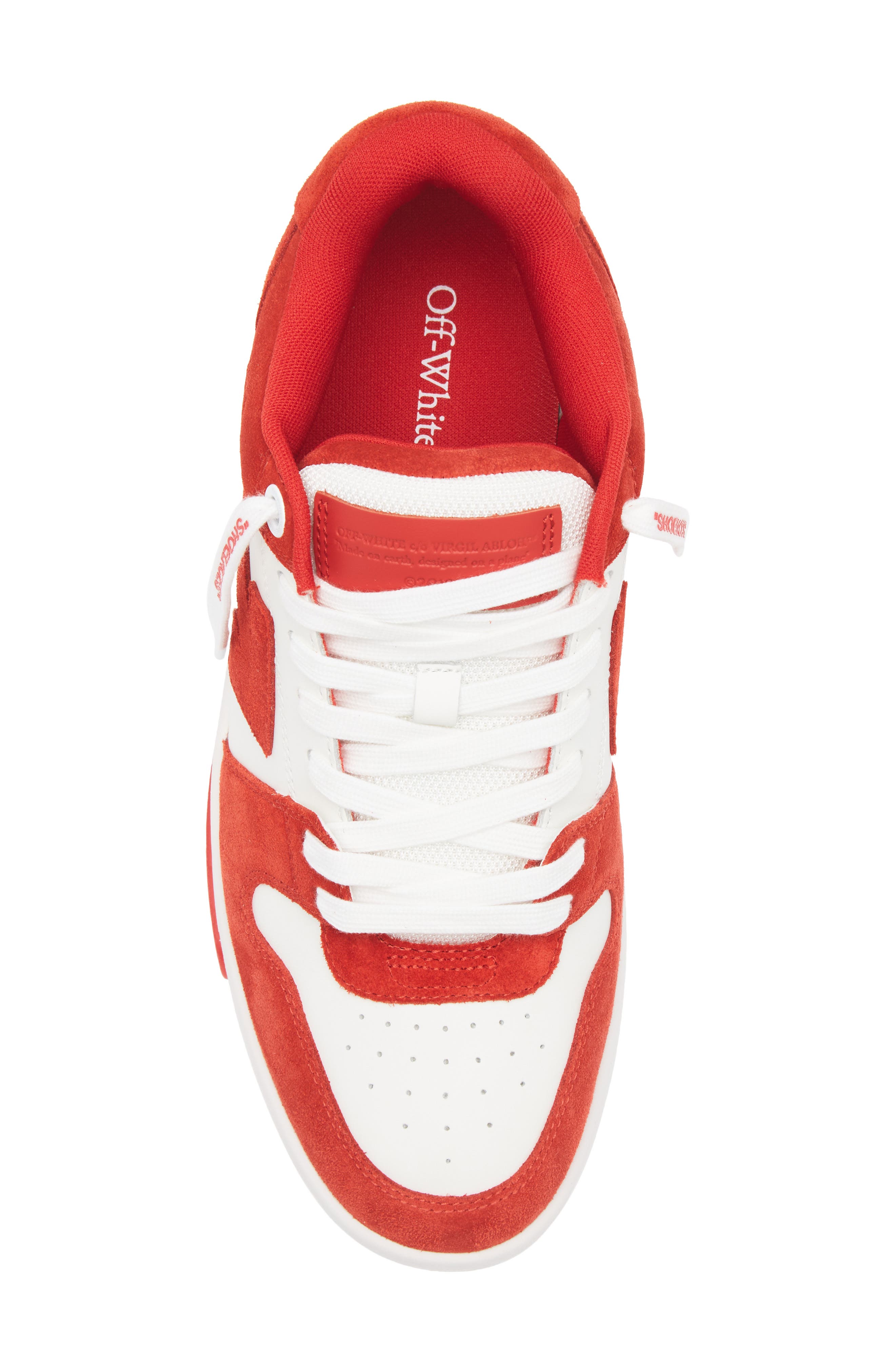Off-White Out of Office Low Top Sneaker, Alternate, color, Brick Red - White