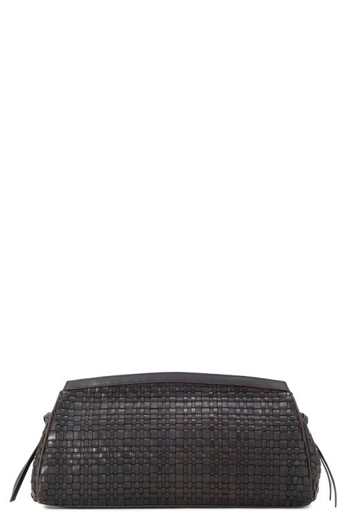 Staud Maude Woven Leather Clutch Bag