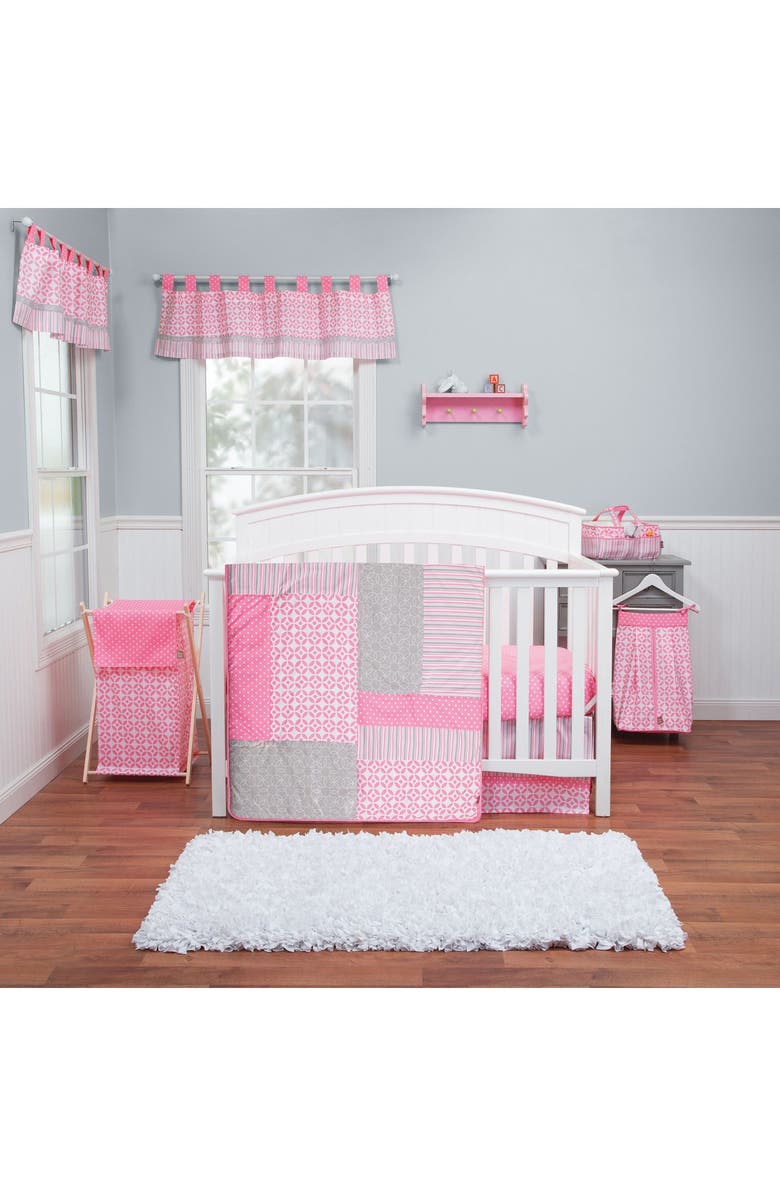 TREND LAB Lily Patchwork Crib 3-Piece Bedding Set - Pink, Alternate, color,