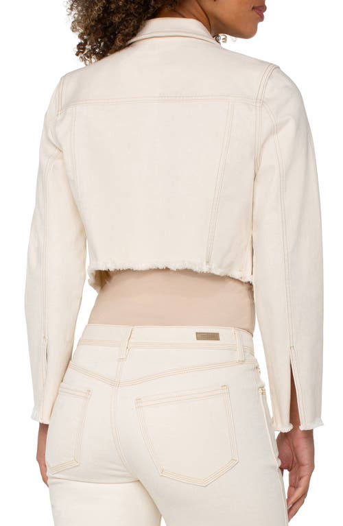 Liverpool Los Angeles Frayed Crop Denim Jacket